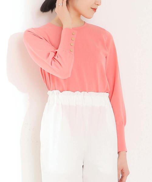 Tiara（ティアラ）の「綿シルクニットプルオーバー（ニット/セーター・レディース・ライトピンク/ピンク・FREE）」の8枚目の写真