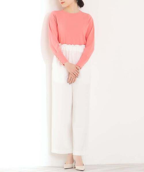 Tiara（ティアラ）の「綿シルクニットプルオーバー（ニット/セーター・レディース・ライトピンク/ピンク・FREE）」の7枚目の写真