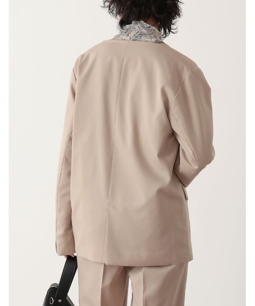 Re:EDIT（リエディ）の「2WAYカラーツイルスリーブアウトジャケット（ノーカラージャケット・レディース・オレンジ/ブルー/キャメル/アイボリー/ブラック・MEDIUM/LARGE）」の15枚目の写真