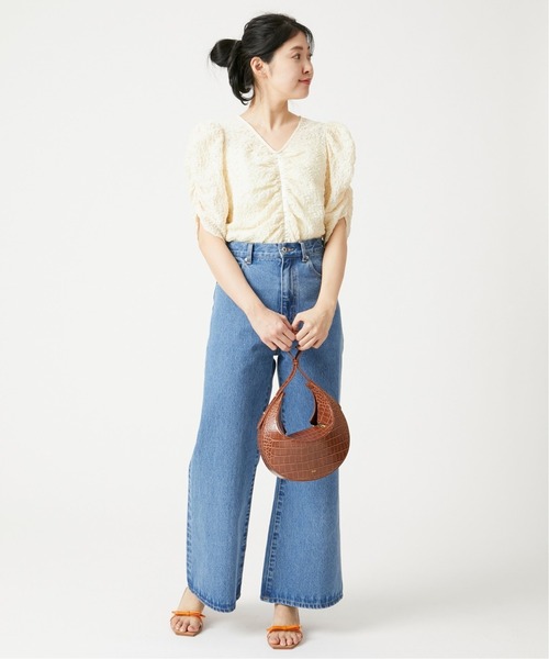 U by SPICK&SPAN(ユーバイスピックアンドスパン)の「フロントギャザーブラウス◆(シャツ/ブラウス・レディース・アイボリー/ブラック・FREE)」の21枚目の写真