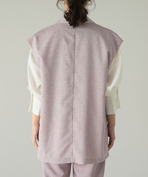 rectangle（レクタングル）の「テーラードロングジレベスト（ベスト・レディース・ベージュ/ピンク/グリーン・FREE）」の17枚目の写真