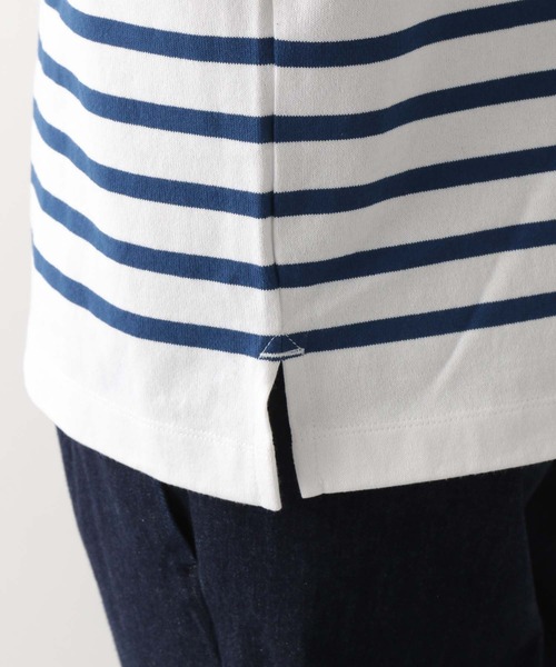 GLOBAL WORK（グローバルワーク）の「ボーダーバスクBIGTee/255810（Tシャツ/カットソー・メンズ・グレー/ネイビー/ブラウン・MEDIUM/SMALL/LARGE）」の14枚目の写真