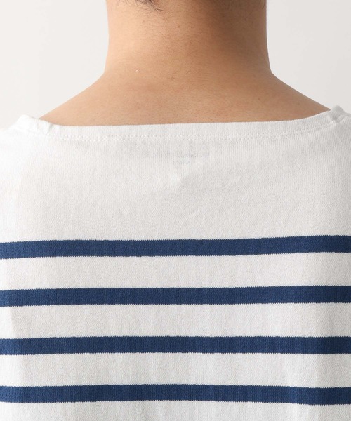 GLOBAL WORK（グローバルワーク）の「ボーダーバスクBIGTee/255810（Tシャツ/カットソー・メンズ・グレー/ネイビー/ブラウン・MEDIUM/SMALL/LARGE）」の15枚目の写真