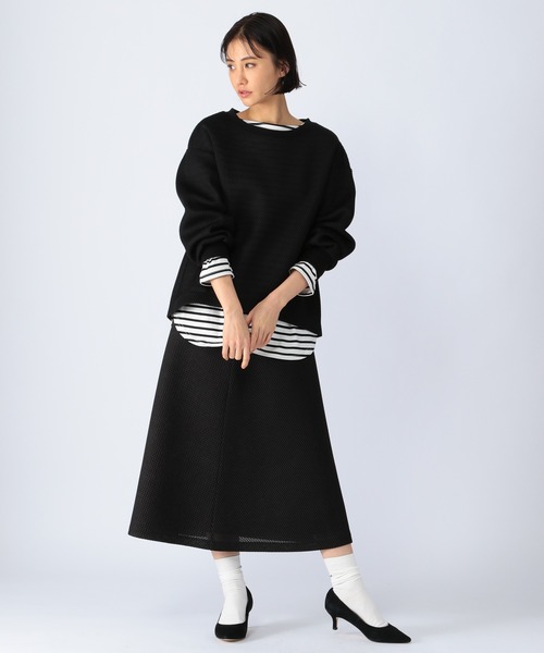 BARNYARDSTORM(バンヤードストーム)の「BARNYARDSTORM / 【WEB限定サイズL】メッシュシアープルオーバー(Tシャツ/カットソー・レディース・ブラック/ベージュ・0/1/2)」の9枚目の写真