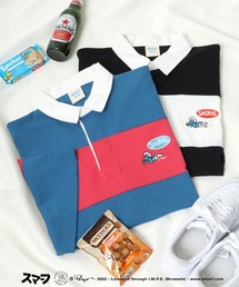 Salong hameu（サロン ハミュー）の「THE SMURFS(スマーフ)ボーダーラガーシャツ/ポロシャツ（ポロシャツ）」