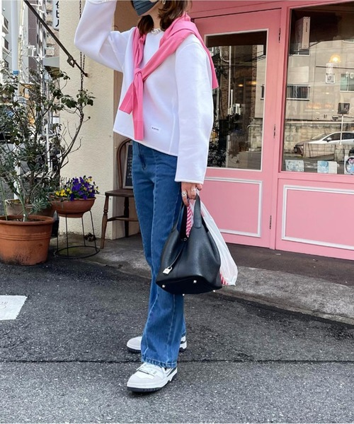 amini(アミニ)の「【2023 SS】センターシームフレアデニムパンツ(デニムパンツ・レディース・インディゴブルー/ブルー/ホワイト・MEDIUM/LARGE)」の20枚目の写真
