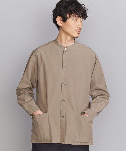 BEAUTY&YOUTH UNITED ARROWS（ビューティーアンドユースユナイテッドアローズ）の「BY フェイドダンプ スタンドカラー シャツ（シャツ/ブラウス・メンズ・ライトグレー/ネイビー/モカ・L/M/XL/S）」の4枚目の写真