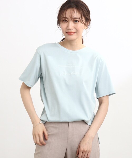 【UVカット/接触冷感/洗える】ロゴTシャツ