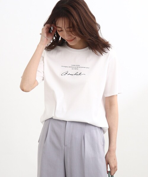 【UVカット/接触冷感/洗える】ロゴTシャツ