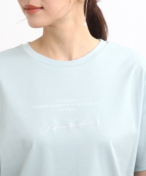 【UVカット/接触冷感/洗える】ロゴTシャツ