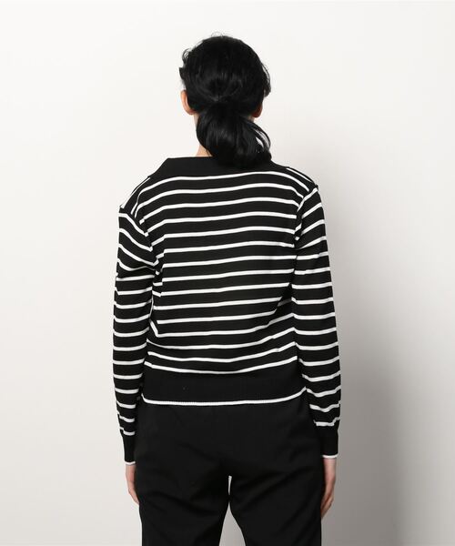 WC(ダブル シー)の「ボーダーニットポロ(ニット/セーター・レディース・ネイビー/イエロー/ブラック・FREE)」の5枚目の写真