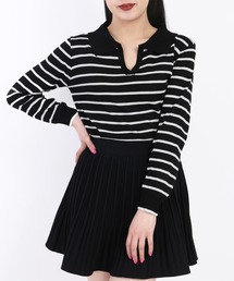 WC | ボーダーニットポロ(ニット/セーター)