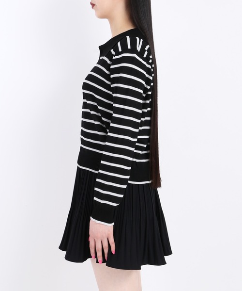 WC(ダブル シー)の「ボーダーニットポロ(ニット/セーター・レディース・ネイビー/イエロー/ブラック・FREE)」の7枚目の写真