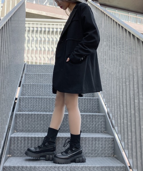 Figments（フィグメンツ）の「ドローコードサマージャケット（その他アウター・レディース・ブラック・FREE）」の5枚目の写真