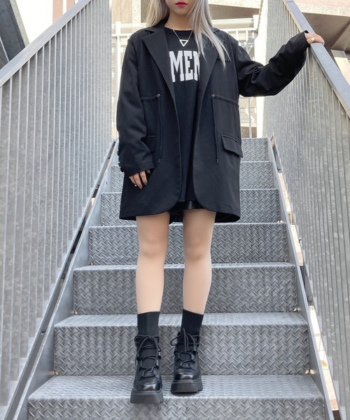 Figments（フィグメンツ）の「ドローコードサマージャケット（その他アウター・レディース・ブラック・FREE）」の3枚目の写真