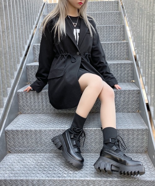 Figments（フィグメンツ）の「ドローコードサマージャケット（その他アウター・レディース・ブラック・FREE）」の12枚目の写真