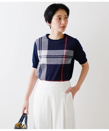 NEWYORKER | ハイツイストコットン ハウスタータン半袖ニットプルオーバー(ニット/セーター)