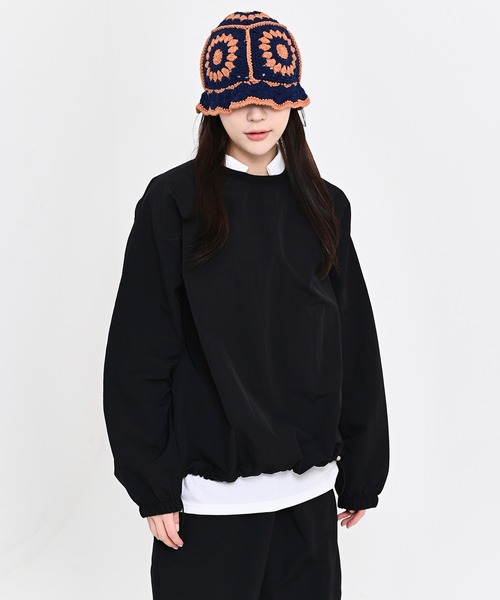 me+em select（ミームセレクト）の「フラワークロシェ編みニットハット（ハット・レディース・スカイブルー/ブラック/ベージュ/ネイビー・FREE）」の11枚目の写真