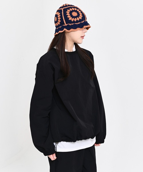 me+em select（ミームセレクト）の「フラワークロシェ編みニットハット（ハット・レディース・スカイブルー/ブラック/ベージュ/ネイビー・FREE）」の13枚目の写真