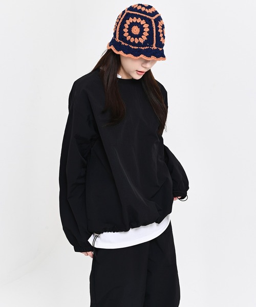 me+em select（ミームセレクト）の「フラワークロシェ編みニットハット（ハット・レディース・スカイブルー/ブラック/ベージュ/ネイビー・FREE）」の14枚目の写真