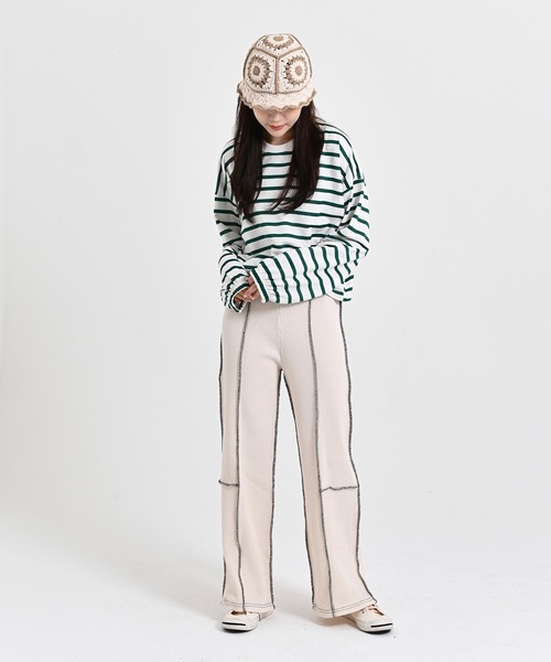 me+em select（ミームセレクト）の「フラワークロシェ編みニットハット（ハット・レディース・スカイブルー/ブラック/ベージュ/ネイビー・FREE）」の17枚目の写真