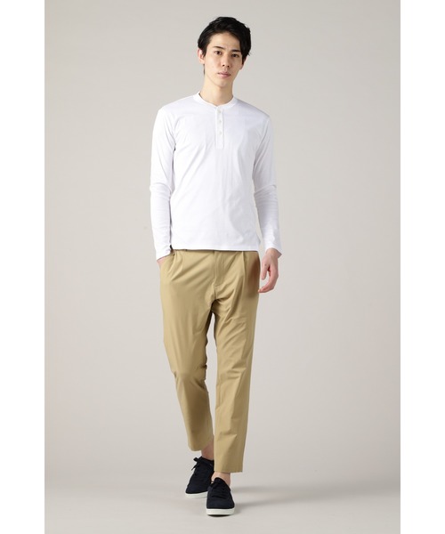 HIGH STREET(ハイストリート)の「HIGH STREET∴CLEANSERスムースヘンリーネックカットソー(Tシャツ/カットソー・メンズ・ブラック/ホワイト/ピンク・L/M/LL)」の6枚目の写真