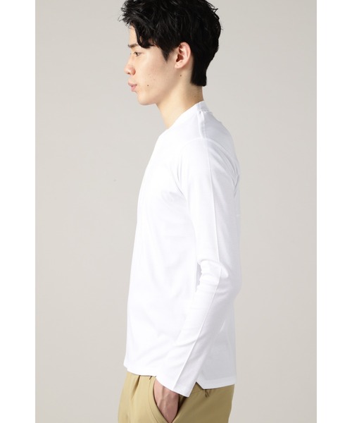 HIGH STREET(ハイストリート)の「HIGH STREET∴CLEANSERスムースヘンリーネックカットソー(Tシャツ/カットソー・メンズ・ブラック/ホワイト/ピンク・L/M/LL)」の7枚目の写真