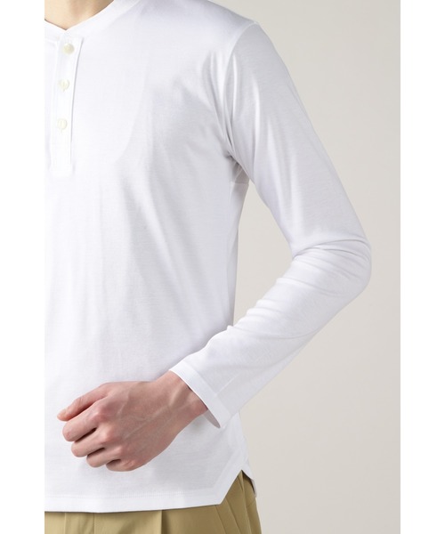 HIGH STREET(ハイストリート)の「HIGH STREET∴CLEANSERスムースヘンリーネックカットソー(Tシャツ/カットソー・メンズ・ブラック/ホワイト/ピンク・L/M/LL)」の11枚目の写真