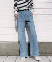 Q | Qgirl ワイドデニムブリーチ(デニムパンツ)