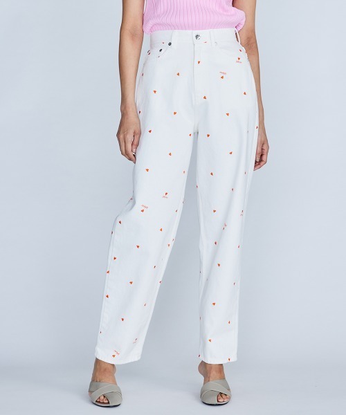 美品 ダブルスタンダード ダブスタ ハート パンツ ホワイト 36 DOUBLE STANDARD CLOTHING（ダブルスタンダードクロージング）の