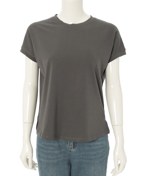 fifth（フィフス）の「フレンチスリーブカットソー（Tシャツ/カットソー・レディース・ブラック/ホワイト/ピンク/ライトグリーン/イエロー/チャコールグレー・M）」の4枚目の写真