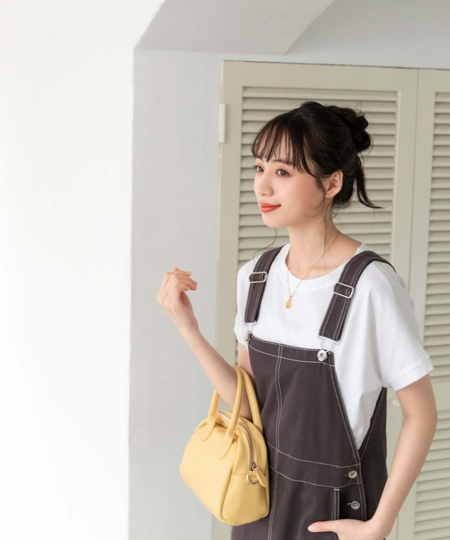 fifth（フィフス）の「フレンチスリーブカットソー（Tシャツ/カットソー・レディース・ブラック/ホワイト/ピンク/ライトグリーン/イエロー/チャコールグレー・M）」の8枚目の写真