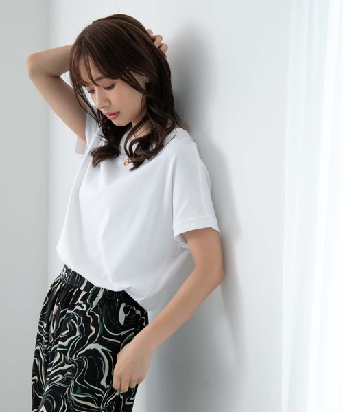 fifth（フィフス）の「フレンチスリーブカットソー（Tシャツ/カットソー・レディース・ブラック/ホワイト/ピンク/ライトグリーン/イエロー/チャコールグレー・M）」の14枚目の写真