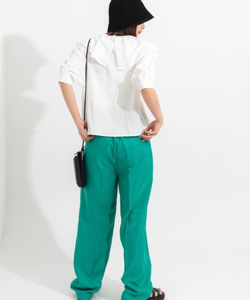 nemne store(ネンネストア)の「カラータックワイドストレートパンツ(その他パンツ・レディース・ブラック/ピンク/グリーン・SMALL/MEDIUM)」の13枚目の写真