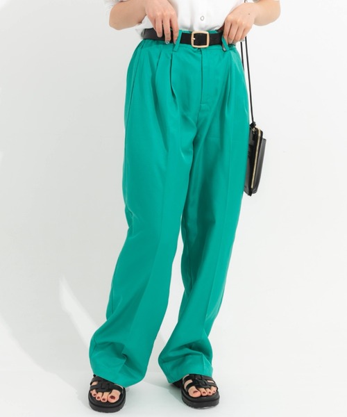 nemne store(ネンネストア)の「カラータックワイドストレートパンツ(その他パンツ・レディース・ブラック/ピンク/グリーン・SMALL/MEDIUM)」の9枚目の写真