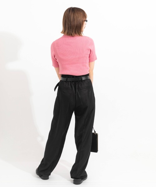 nemne store(ネンネストア)の「カラータックワイドストレートパンツ(その他パンツ・レディース・ブラック/ピンク/グリーン・SMALL/MEDIUM)」の7枚目の写真