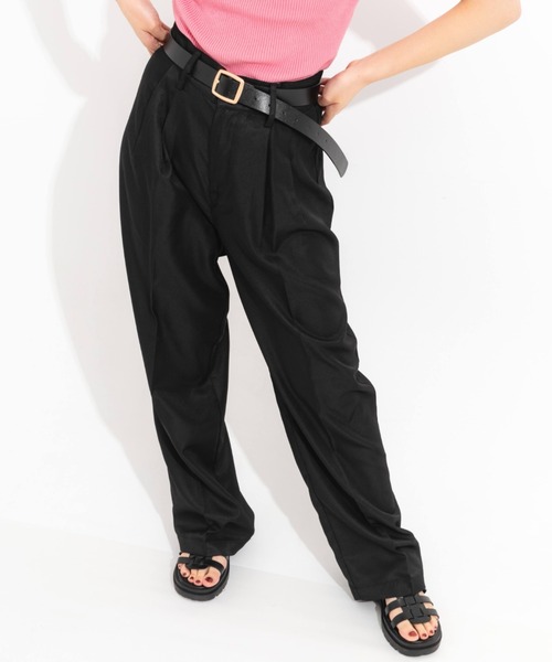 nemne store(ネンネストア)の「カラータックワイドストレートパンツ(その他パンツ・レディース・ブラック/ピンク/グリーン・SMALL/MEDIUM)」の21枚目の写真