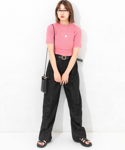 nemne store(ネンネストア)の「カラータックワイドストレートパンツ(その他パンツ・レディース・ブラック/ピンク/グリーン・SMALL/MEDIUM)」の22枚目の写真