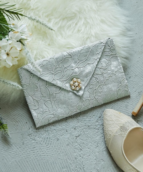 niana(ニアナ)の「レースハンカチーフ袱紗(ハンカチ/ハンドタオル・レディース・グレー/ブラック/ベージュ・FREE)」の10枚目の写真