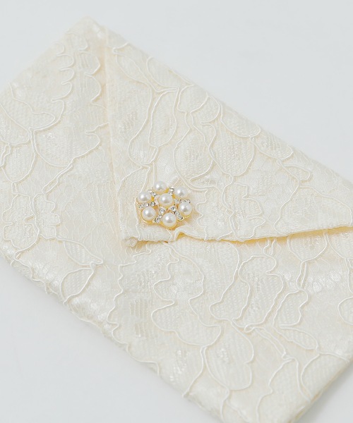 niana(ニアナ)の「レースハンカチーフ袱紗(ハンカチ/ハンドタオル・レディース・グレー/ブラック/ベージュ・FREE)」の7枚目の写真