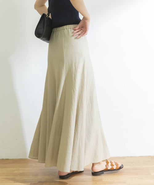 URBAN RESEARCH（アーバンリサーチ）の「リネンレーヨンフレアスカート（スカート・レディース・ブラック/ブルー/ベージュ・FREE）」の6枚目の写真