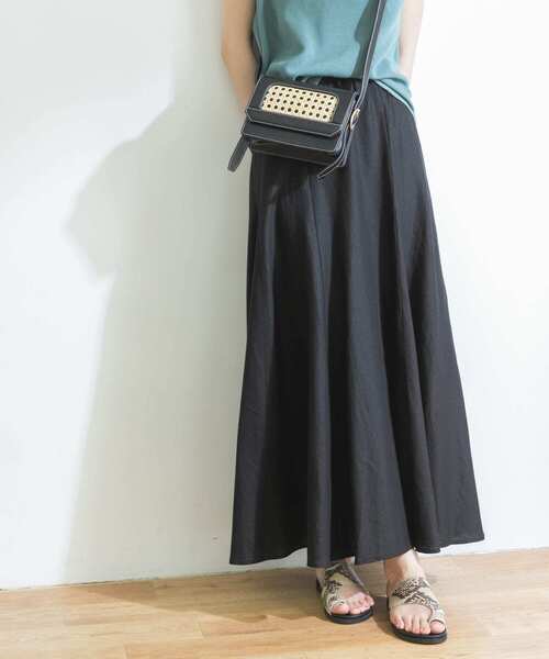 URBAN RESEARCH（アーバンリサーチ）の「リネンレーヨンフレアスカート（スカート・レディース・ブラック/ブルー/ベージュ・FREE）」の10枚目の写真