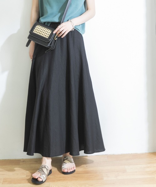 URBAN RESEARCH（アーバンリサーチ）の「リネンレーヨンフレアスカート（スカート・レディース・ブラック/ブルー/ベージュ・FREE）」の11枚目の写真
