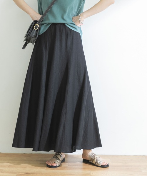 URBAN RESEARCH（アーバンリサーチ）の「リネンレーヨンフレアスカート（スカート・レディース・ブラック/ブルー/ベージュ・FREE）」の13枚目の写真