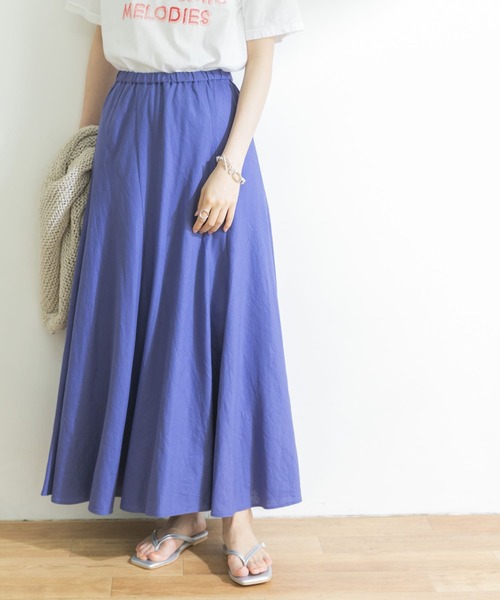 URBAN RESEARCH（アーバンリサーチ）の「リネンレーヨンフレアスカート（スカート・レディース・ブラック/ブルー/ベージュ・FREE）」の21枚目の写真