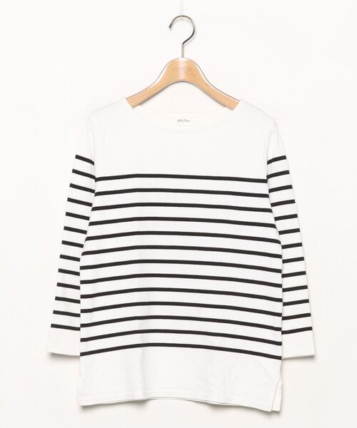 セール ブランド古着 ボーダー柄7分袖カットソー Tシャツ カットソー Mila Owen ミラオーウェン のファッション通販 Zozoused