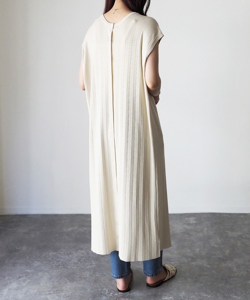 Riberry(リベリー)の「2WAY ノースリーブワンピース(ワンピース・レディース・チャコールグレー/アイボリー・MEDIUM)」の6枚目の写真