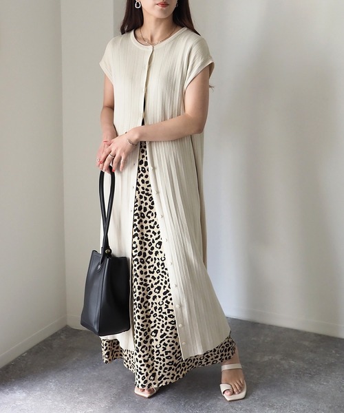 Riberry(リベリー)の「2WAY ノースリーブワンピース(ワンピース・レディース・チャコールグレー/アイボリー・MEDIUM)」の22枚目の写真