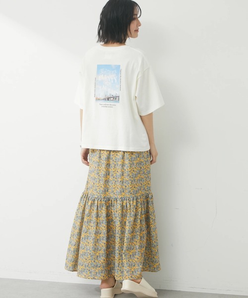 Green Parks(グリーンパークス)の「柄ティアードスカート(スカート・レディース・ブラウン/グレー/イエロー・FREE)」の4枚目の写真
