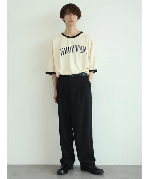 koe(コエ)の「【ジェンダーレス】反転プリント半袖リンガーTシャツ*(Tシャツ/カットソー・レディース・ライトブルー/ホワイト系その他/ホワイト・M/L/XL)」の20枚目の写真